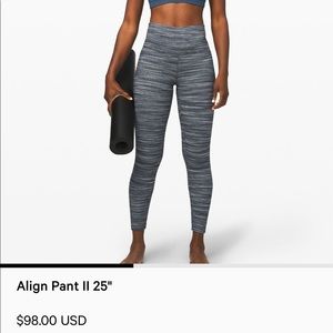 LIKE NEW Lululemon HR Align 25” legging
